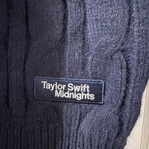Taylor Swift oversized Midnight Blue Cable Knit Sweater official xs/sm